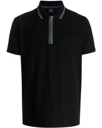 PS by Paul Smith - Contrast-zip Cotton Polo Shirt - Lyst