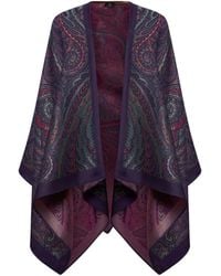 Etro - Paisley Open-Front Cape - Lyst