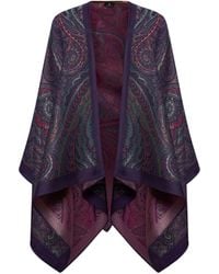 Etro - Mantella Con Stampa Paisley - Lyst