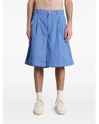 Comme des Garçons - Short Rayé À Design Plissé - Lyst