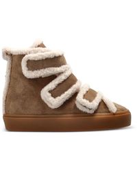 Inuikii - Shearling Velcro Wedge Touch-Strap Sneakers - Lyst