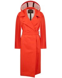 Moorer - Hooded Belted Coat - Lyst