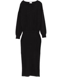 P.A.R.O.S.H. - Boat-Neck Midi Dress - Lyst