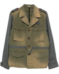 KHOKI - Pinstripe Panelled Jacket - Lyst