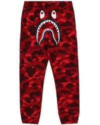 A Bathing Ape - Camo Shark Track Pants - Lyst