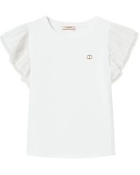 Twinset - T-Shirt Con Ruches - Lyst
