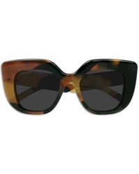 Gucci - Tortoiseshell-Effect Cat-Eye Sunglasses - Lyst