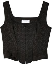 Marine Serre - Top Con Effetto Jacquard Moon Diamant - Lyst