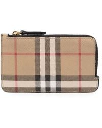 Burberry - Portefeuille Compact À Motif Vintage Check - Lyst