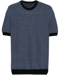 Moorer - T-Shirt aus geripptem Strick - Lyst