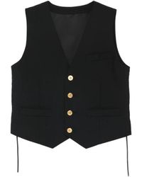 Sacai - Button Waistcoat - Lyst