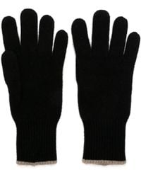 Brunello Cucinelli - Intarsia-Knit Cashmere Gloves - Lyst