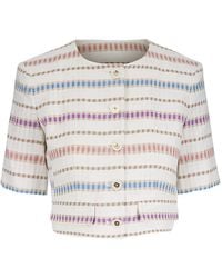 Veronica Beard - Giacca Crop A Righe - Lyst