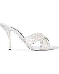 Dolce & Gabbana - Mules con decorazione di cristalli 85mm - Lyst