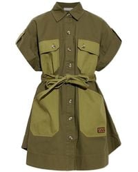 Zimmermann - Belted Mini Dress - Lyst