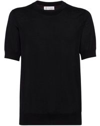 Brunello Cucinelli - Fijngebreid T-shirt - Lyst