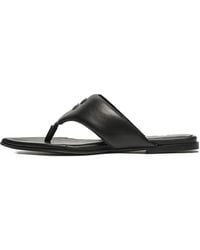 HUGO - Logo-Embossed Pointed-Toe Sandals - Lyst