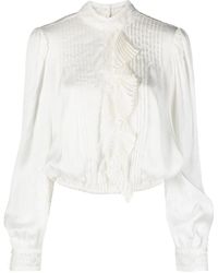 Twinset - Blouse Met Bloemenkant - Lyst