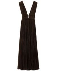 Ba&sh - Vestido Tania Plisado Con Cuello En V - Lyst