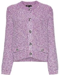 Maje - Sequin-embellished Knitted Cardigan - Lyst