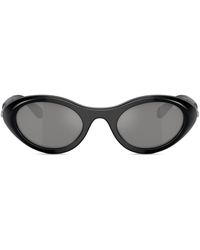 DIESEL - Logo-plaque Oval-frame Sunglasses - Lyst