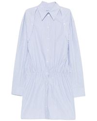 Nanushka - Odran Striped Shirt Mini Dress - Lyst