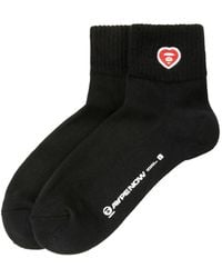 Aape By A Bathing Ape - Heart Embroidered Socks - Lyst