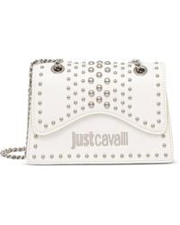 Just Cavalli - Stud-Embellished Leather Crossbody Bag - Lyst