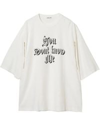 Undercover - Zip-Detail Cotton T-Shirt - Lyst