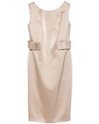 Fely Campo - Bow-Embellishment Midi Dress - Lyst
