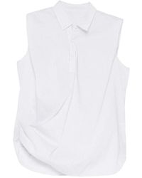 JNBY - Striped Draped Blouse - Lyst