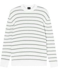 ARMANI EXCHANGE - Striped Knit Sweater - Lyst