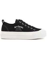 KARL LAGERFELD - Kampus Max Logo-Embroidered Platform Sneakers - Lyst