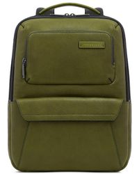 The Bridge - Logo-Patch Leather Backpack - Lyst