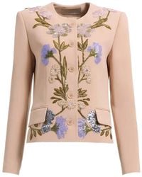 Elie Saab - Sequin-Embellished Floral-Embroidered Jacket - Lyst