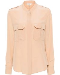 Chloé - Bluse Mit Stehkragen - Lyst