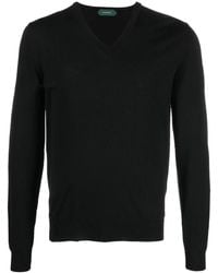 Zanone - Pull En Maille À Col V - Lyst