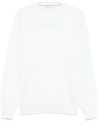 Brunello Cucinelli - T-Shirt En Maille Fine - Lyst
