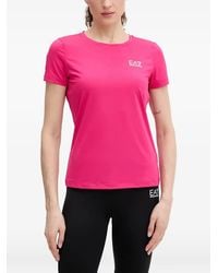 EA7 - Logo-Print Short-Sleeve T-Shirt - Lyst