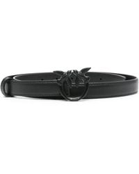 Pinko - Thin Colour-Block Love Birds Leather Belt - Lyst