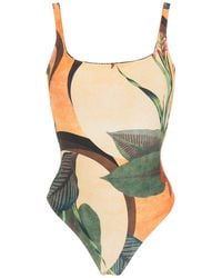 Lygia & Nanny Floral Print One-piece Swimsuit - Yellow