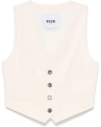 MSGM - Slub-Texture Waistcoat - Lyst