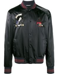 Valentino Garavani - Motifs-Embroidered Bomber Jacket - Lyst