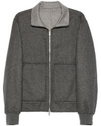 Brunello Cucinelli - Bomber A Quadri Con Zip - Lyst