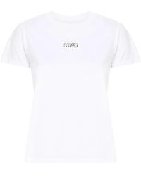 MM6 by Maison Margiela - Logo Cotton T-Shirt - Lyst