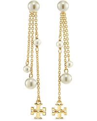 Tory Burch - Kira Pearl-embellished Drop Earrings - Lyst