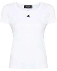 DSquared² - Appliqué-Logo Cotton T-Shirt - Lyst