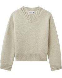 Pringle of Scotland - Mélange Cashmere V-Neck Sweater - Lyst