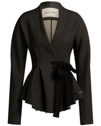 Alberta Ferretti - Wrap Peplum Jacket - Lyst