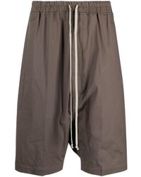 Rick Owens - Drawstring-elasticated Waist Drop-crotch Shorts - Lyst